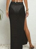 Yang Hollow Open Fork Sexy Beach Resort Dress Sunscreen
