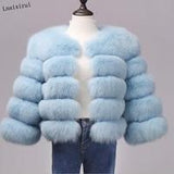 Fever Imitation Fox Fur Coat Women's Short-Sleeved Fur
