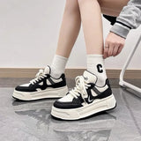 Small White Shoes Women 2025 Autumn New Students Thick Soles To Increase Sports Shoes Korean Version Of Casual