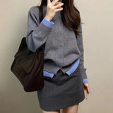 Version Of Gray Soft Knitted Knitted Women's Spring And Autumn High-End Temperament Thin Casual Fast-Button Open-Shirt