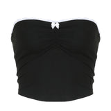 Cloth Forget Pure Lust Lace Lace Lace Word Collar Bow Folded Breast Sweet Spicy Sexy Body