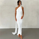 Zingj New Summer Women's Dress Sexy Back Hanging Neck Bag Hip Slim Evening Dress Dress