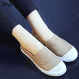 Women's Casual Fashion New Soft Bottom White Shoes Solid Color Shallow Shoes Canvas Shoes Gilrs Sneakers