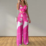 Set Of Women's Personality Temperament Straight Trousers Sexy Top Fashion Casual
