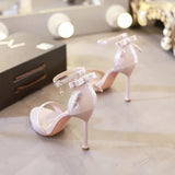 Zingj New French Small High Heel Sandals Female Summer Fine Heel Waterproof Platform Fairy Wind A Word With Temperament High