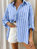 Loose Polo Collared Shirt Holiday Coat In Spring/Summer