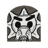 Zingj And Joker Wool Hat Autumn And Winter Cold And Warm Knit Hat Fashion Cartoon Pattern Jacquard