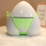 Eyelash Lace Thong Female Seduction Breathless Low-Rise Large-Size Shorts