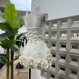 Exquisite Three-Dimensional Handmade Flower Brao Skirt Waist French Party Senior Heavy Industry Dress Princess