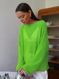 Zingj Sweater 2024 Spring / Summer New Female Perspective Thin Big Round Collar Horn