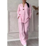 And Autumn 2025 New Women's Fashion Pure Cotton And Cotton Casual Set