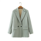 And Summer 2025 New Simple Loose Double-Dbuted Blazer Women's Spring And Autumn Dress New