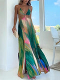 Women's Slings Print Laceless Sleeveless Sexy Dress Women