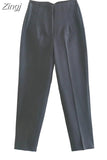 Women's Pants Beige Pencil High Waist Pants For Women Office Casual Elegant Woman Trousers Fashion Streetwear Summer