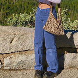 Corduroy Plain Casual Straight PantsOutfit