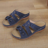 Female Slope And Fish Mouth Thick Soles Of Large Shoes Multi-Color Embroidered Cool Drag Women