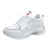 Shoes Women's Spring And Autumn New 2025 Korean Version Of The Flat Bottom Lace Casual Shoes Old Dad Shoes Running