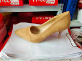 Spring New Large-Size High-Heeled Single-Shoe Rubber Sheel Fine Heel Light-Mouthed Women's Velvet High-Heeled