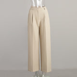 Pants 2025 Spring And Summer New Women's Leisure Temperament Commute Loose Straight Trousers Suit