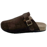Head Slippers Female Couple Drag Wish Large Belt Buckle Decorated Roman Shoes Half Dragged Lazy Women Shoes