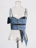 Trendy Set 2025 Autumn And Winter Bow Tie With Cowboy Vest High-Waist Jeans Two-Set