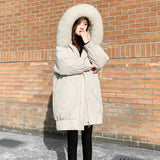 Wool Collar Cotton Coat Winter Coat Woman 2025 Fat Mm Korean Version Of The Student Thick Thin Long Ins Cotton