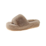 Three Types Of Wool Slippers Women Wear 2025 New Autumn And Winter Cotton Drag Home Korean