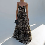 New Spring Women's Temperament Fashion Sexy Elegant Leopard Print Sling