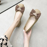 Single-Shoe Women's One-Legged Shallow Women's Shoes 2025 Autumn New Evening Wind French Bow Bean