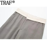 2023 Grey Wide Leg Pants For Women Mid-Waist Baggy Pants Woman Fashion Streetwear Women's Trousers Casual Summer