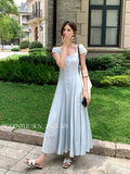 Xixi 2025 Summer New French Temperament High-Waisted Dress Pure Desire Holiday Dress Women