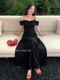 Xixi 2025 Summer New High-Waisted Temperament Elegant Dress High-End Long Dress