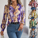 Shooting 2025 Spring And Summer Casual Striped Suit Collar Long-Sleeved Shirt Women's
