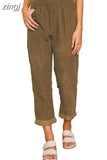 Autumn Casual Corduroy Pants Women's Loose Straight Loose Trousers for Women High Waist Pants New All-match