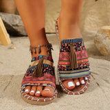 Bohemian Beach Women's Shoes In The Summer Of 2025 43-Yard Wish Large-Size Flat-Bottomed Slippers For