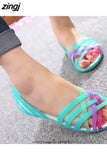 Shoes Women Sandals Clear Shoes transparent shoes Peep Toe Sandalia Feminina Beach Shoes Ladies Slides Sandalias