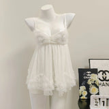Sling Aja Skirt Cute Sweet Lace Mesh Sexy Morning Robe Court Princess Fairy Pyjamas