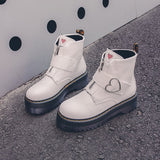Year's New Thick-Bottom Martin Boots Female English Style Love Cake 2025 New Net Red Short Boots