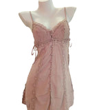Pajamas Women 2025 New Summer Pure Lust Lace Spring And Autumn Small Breast With Breast Pad Sling Syringe