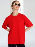Spring Summer New Solid Color T-Shirt Women Hot Pure Cotton Short-Sleeved Top