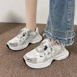 Old Dad Shoes Women 2025 Spring And Summer New Mesh Breathable Thick Background Anti-Slip Light Student Running