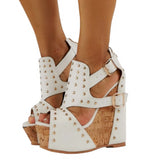 Heavy Industry Size 47 Slopes And Thick-Soled Sexy High-Heeled Sandals