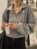jacket with zip in white or