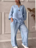 And Autumn 2025 New Women's Fashion Pure Cotton And Cotton Casual Set