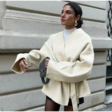 Women's Explosive V-Neck Long-Sleeved Jacket Loose