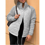 2025 New Fashion Zip Long Sleeve Collar Women's Cotton