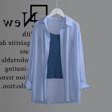 Shudderless Sun-Drinking Shirt Woman Summer Breathable Shirt Cover With A Thin Shirt Coat Outside The
