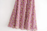 Women's Chiffon Floral Short-Sleeved Dress