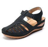 Summer New Sandals Large Flat Bottom Slope And Hollow