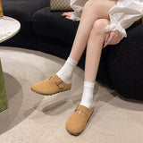 One Foot Pedaled Birken Shoes Women's Summer Wear 2025 New Bag Head Half-Thick Base Soft Bottom Comfortable Cool Drag